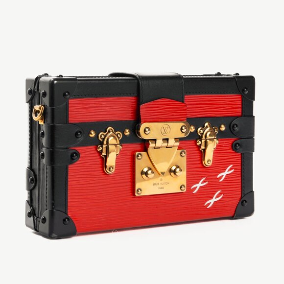 Louis Vuitton Petite Malle Rouge Epi Leather Trunk Crossbody - Picture 2 of 12